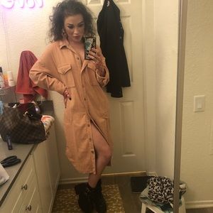 Brand New Free People Nude/Cream Comfy Trench (can be casual or dressed up)